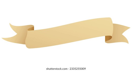 Cinta de desplazamiento de papel de pergamino, juego de banner vintage antiguo ui elemento en estilo de caricatura aislado en fondo blanco.