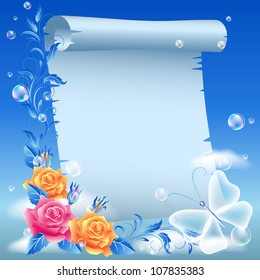 Parchment and roses