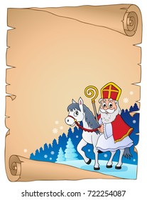 Parchment with Sinterklaas theme 2 - eps10 vector illustration.