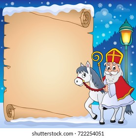 Parchment with Sinterklaas theme 4 - eps10 vector illustration.