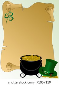 Parchment with St.Patrick's day icons