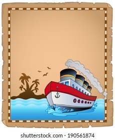 Parchment with travel theme 1 - eps10 vector illustration.