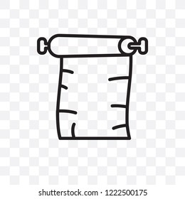 Parchment vector linear icon isolated on transparent background, Parchment transparency concept can be used for web and mobile