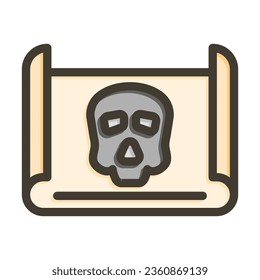 Parchment Vector Thick Line Filled Colors Icon For Personal And Commercial Use.
