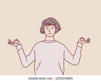 Pardon i dont know have no idea clueless shrug shoulders confused gesture girl simple korean style illustration