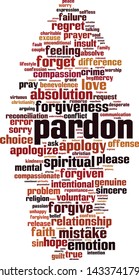 Pardon word cloud concept. Collage made of words about pardon. Vector illustration