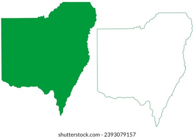 Parecis municipality (State of Rondônia or Rondonia, RO, Municipalities of Brazil, Federative Republic of Brazil) map vector illustration, scribble sketch Parecis map