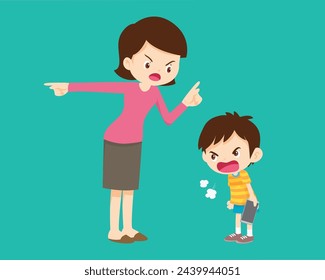 parent angry scold to kid addicted phone