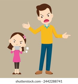 parent angry scold to kid because of smartphone addiction
