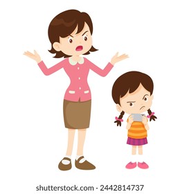 parent angry scold to kid because of smartphone addiction