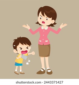 parent angry scold to kid because of smartphone addiction