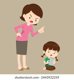 parent angry scold to kid because of smartphone addiction