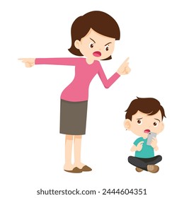 parent angry scold to kid because of smartphone addiction