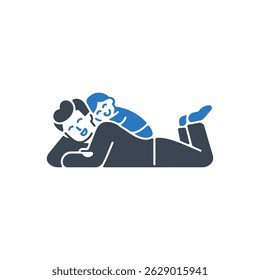 Parent Child Bonding Icon Isolated On White Background