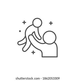 Parent and child line outline icon