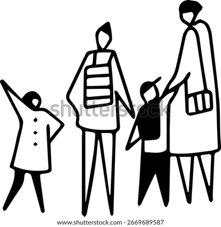 Parent child person vector illustration image