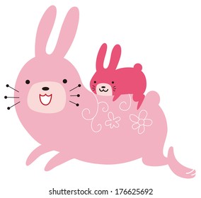 Parent and child of rabbit