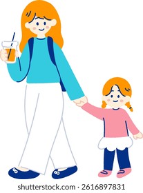 parent and child walking hand in hand