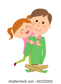 親子 抱っこ のイラスト素材 画像 ベクター画像 Shutterstock