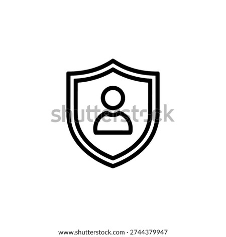 Parent control settings icon. Security and protection symbol. Family safety and internet filtering design. Vector illustration isolated on white background.