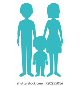 parent couple with son avatars characters