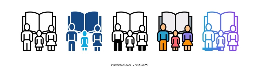 Icono de Educación principal Ilustración vectorial múltiple