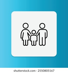 Parent icon. Editable stroke. Vector illustration