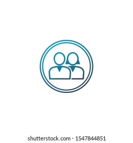 Parent  icon outline design on white background