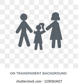 parent icon. Trendy flat vector parent icon on transparent background from family relations collection. High quality filled parent symbol use for web and mobile