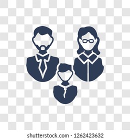 parent icon. Trendy parent logo concept on transparent background from Family Relations collection