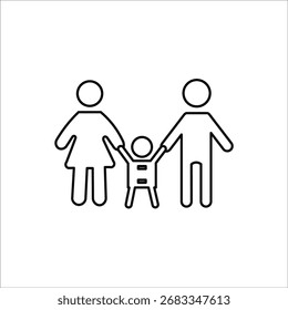 übergeordnete Symbole. einfache Linienvektorgrafik