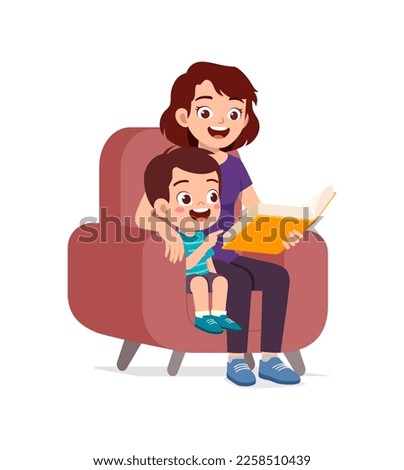 parent read book to kid and feel happy