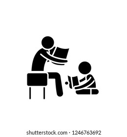 Black Parent Reading To Child Stock Vectors Images Vector Art Shutterstock