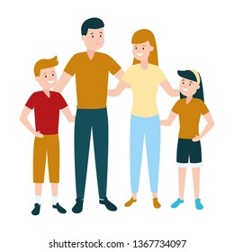 parent with son and daughter