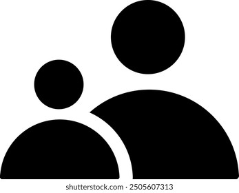 Parent and son vector flat icon