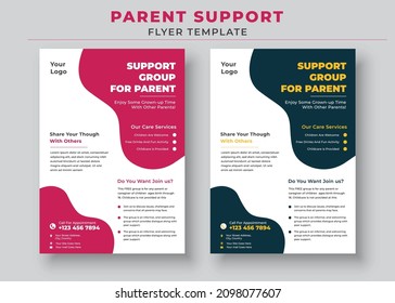 Parent Support Flyer Template, Support Group For Parent Flyer