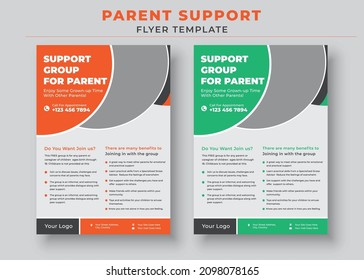 Parent Support Flyer Template, Parent To Parent Support Group Flyer