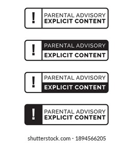 Parental advisory, explicit content!! This message is very important! Draw and Text T-Shirt Fashion Design Vector
