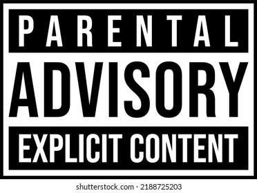 Asesoramiento parental Ilustración de fondo de vectores de advertencia de contenido explícito