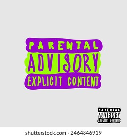 Parental advisory in handrawing style