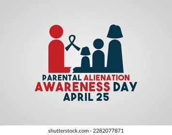 Parental Alienation Awareness Day design vector. April 25. Gradient background. Family icon. Poster, banner, card, background. Eps 10.