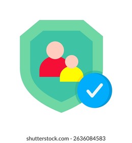 Parental Control Icon Flat Vector Illustration