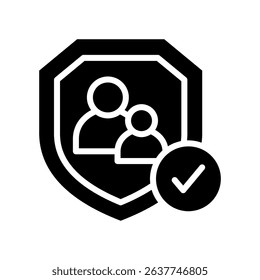 Parental Control Icon Glyph Vector Illustration