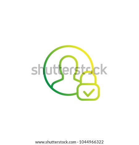 Parental control icon, linear