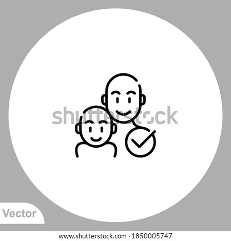Parental control icon sign vector,Symbol, logo illustration for web and mobile