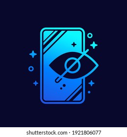 Parental control, mobile content access vector art