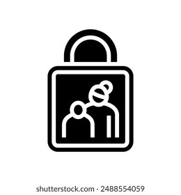 Kindersicherung Produktbeschriftung Achtung Symbol Vektorgrafik des Symbols. Kindersicherung Produktbeschriftung Vorsichtszeichen. Isolierte Symboldarstellung