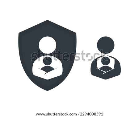 Parental control sign. Parent kid shield icon. Illustration vector