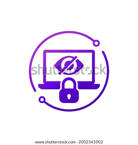 Parental control vector icon with lock