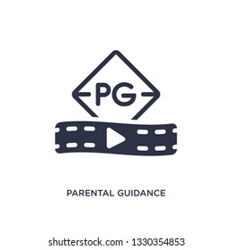 parental guidance icon. Simple element illustration from cinema concept. parental guidance editable symbol design on white background. Can be use for web and mobile.